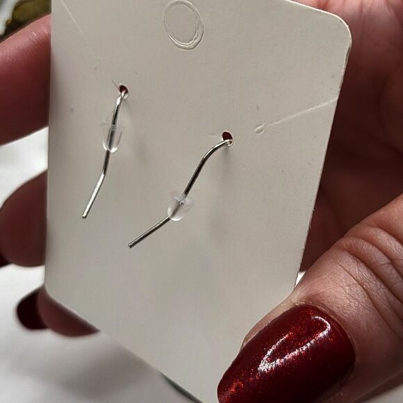 "5/$25" Vintage Dichroic Art Glass Gold Foil Dangle Earrings - Picture 8 of 8